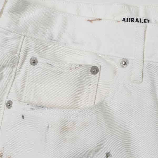 HARD TWIST DENIM HAND PAINTED 5P PANTS (A20AP01DP) | AURALEE