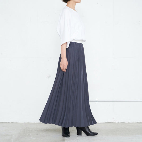 Satin Long Pleats Skirt (GL203-40006) | Graphpaper
