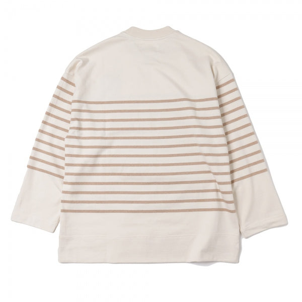 BOX Tee LONG SLEEVES ORGANIC COTTON BORDER (A22C-01CS02C