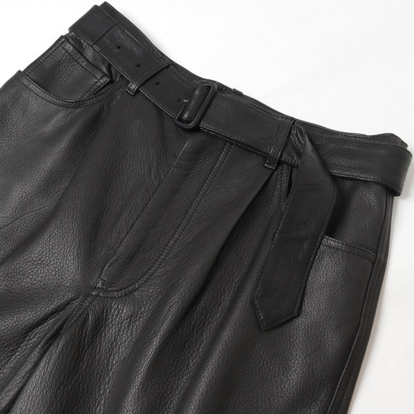 GOAT LEATHER BELTED 5P PANTS (A21AP02GL) | AURALEE / パンツ (MEN 