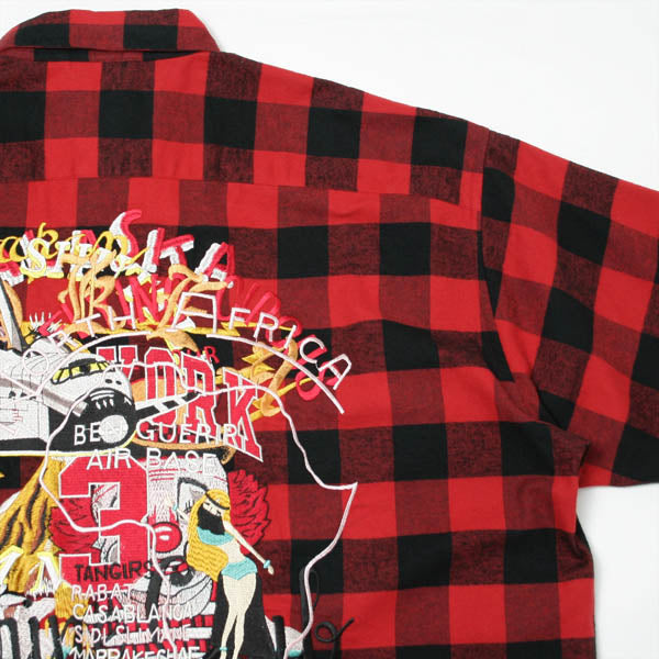 TAKUYA∞着用】Chaos Embroidery Check Shirt-