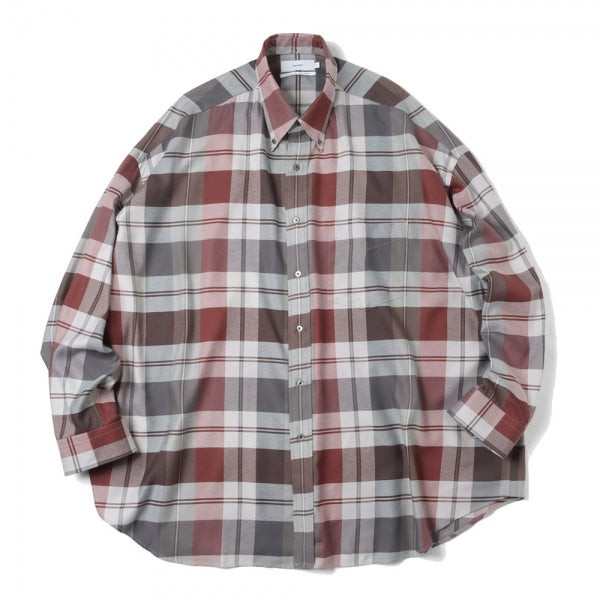 Viscose Check Oversized B.D. Shirt (GM223-50197) | Graphpaper