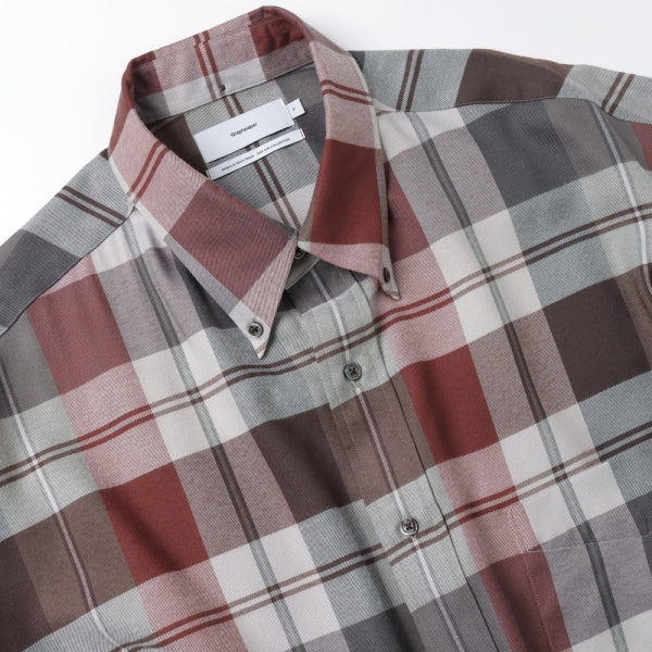 Viscose Check Oversized B.D. Shirt (GM223-50197) | Graphpaper