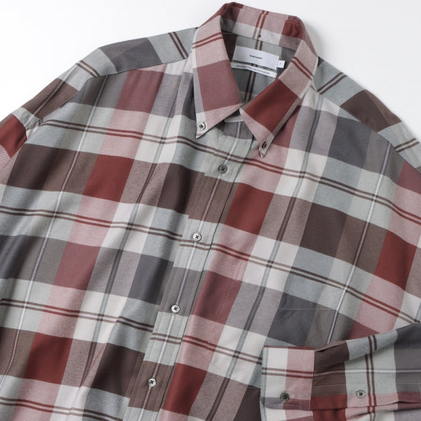 Viscose Check Oversized B.D. Shirt (GM223-50197) | Graphpaper