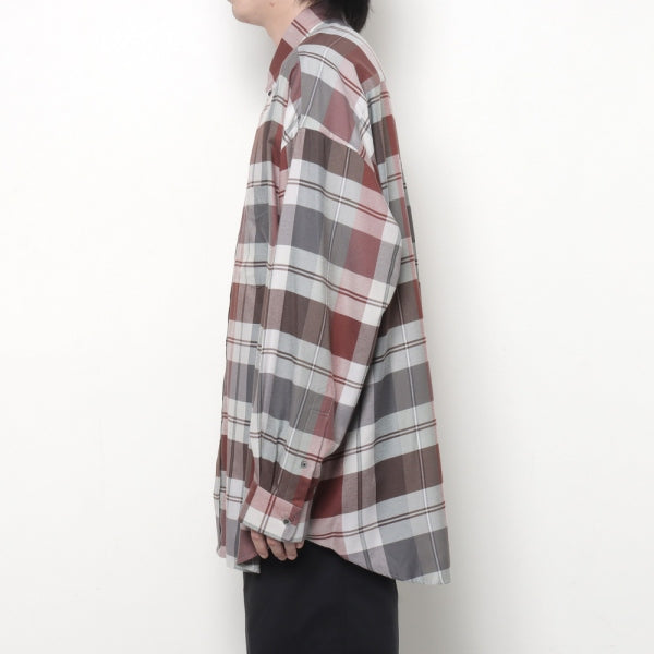 Viscose Check Oversized B.D. Shirt (GM223-50197) | Graphpaper