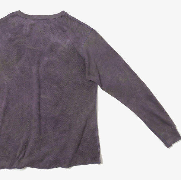 L/S Crew Neck Tee - Cotton Thermal / Uneven Dye (JO240) | NEEDLES