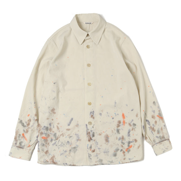 WOOL MAX GABARDINE HAND PAINTED SHIRTS (A20AS01GP) | AURALEE ...