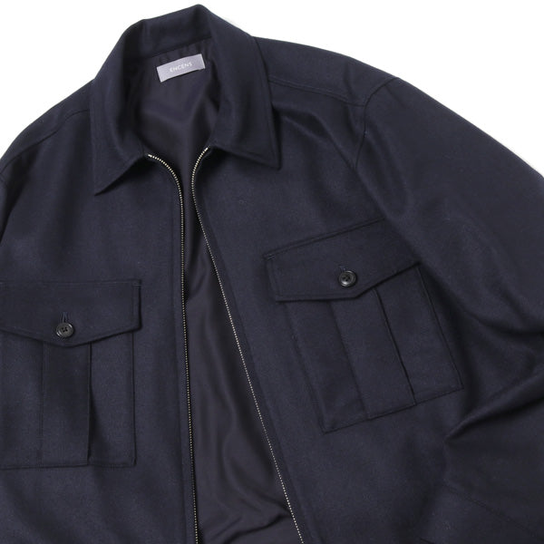 WOOL FLANNEL WORK BLOUSON