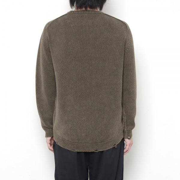 TROOPER SWEATER COTTON YARN OVERDYED VW (NN-K4102) | nonnative