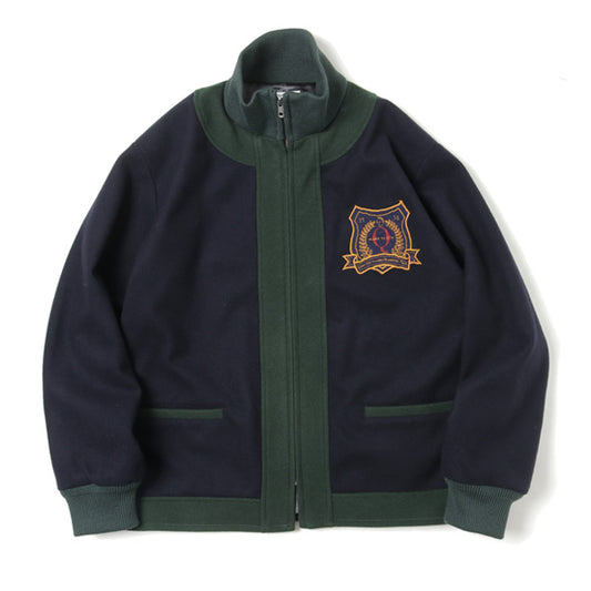 WOOL ZIP VARSITY JACKET