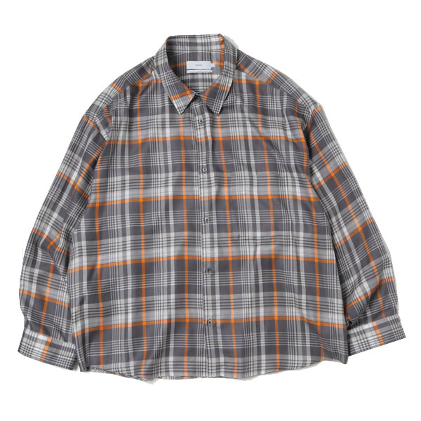 Tencel Check Regular Collar Big Shirt (GM203-50061) | Graphpaper