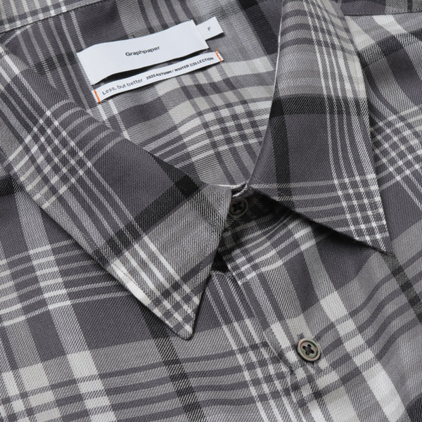 Tencel Check Regular Collar Big Shirt (GM203-50061) | Graphpaper