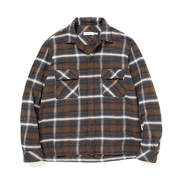 WORKER L/S SHIRT COTTON TWILL OMBRE PLAID (NN-S4118) | nonnative