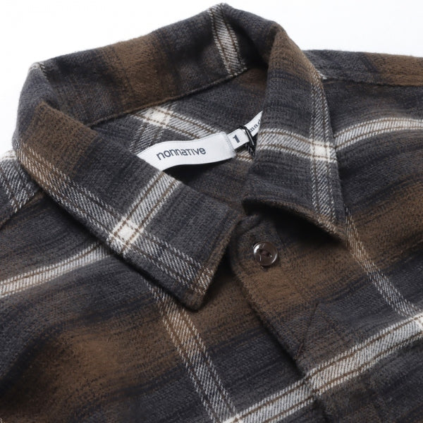 WORKER L/S SHIRT COTTON TWILL OMBRE PLAID (NN-S4118) | nonnative 