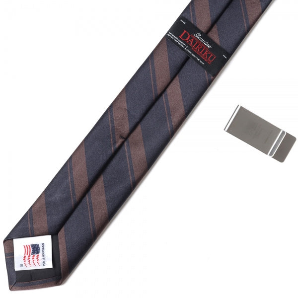 Regimental Silk Tie with Money Clip (22AW A-1) | DAIRIKU