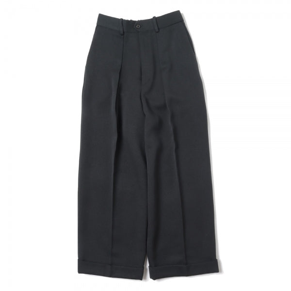 PLEATED WIDE TROUSERS ORGANIC WOOL TAXEED CLOTH (A22C-11PT01C