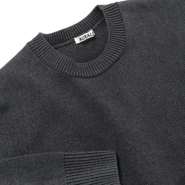 FRENCH MERINO STONE WASHED KNIT P/O (A21AP02SW) | AURALEE 