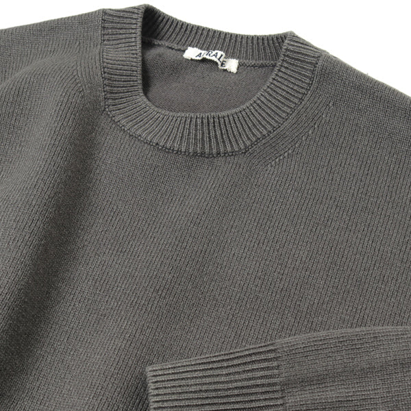 FRENCH MERINO STONE WASHED KNIT P/O (A21AP02SW) | AURALEE