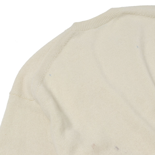 WHITE BABY CASHMERE HAND PAINTED KNIT P/O (A20AP01BP) | AURALEE