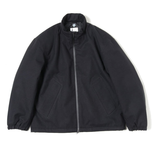 WOOL MIX STAND COLLAR ZIP UP BLOUSON