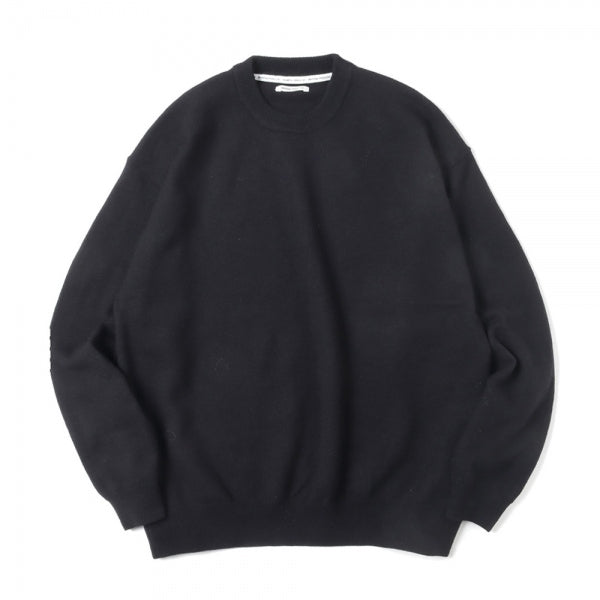 FELTED MERINO WOOL CREW NECK KNIT (223-60201) | UNIVERSAL PRODUCTS