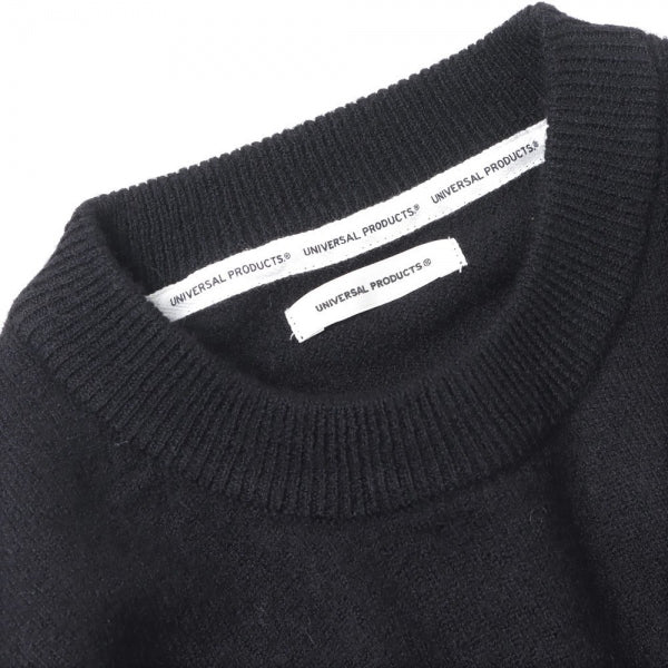 FELTED MERINO WOOL CREW NECK KNIT (223-60201) | UNIVERSAL PRODUCTS