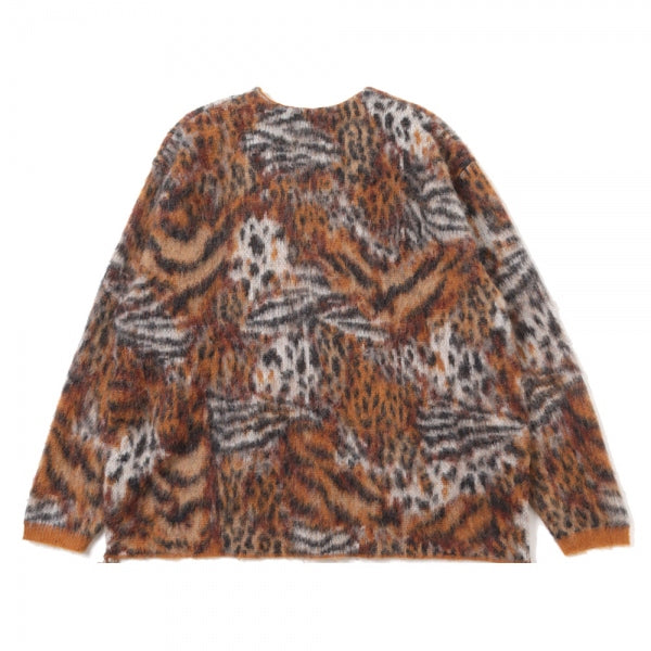 MIX ANIMAL JACQUARD BRUSHED CARDIGAN (22AW75KN94) | doublet