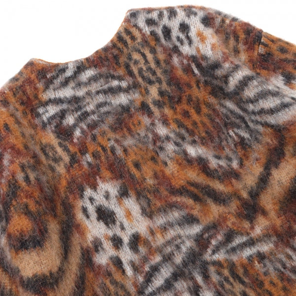 MIX ANIMAL JACQUARD BRUSHED CARDIGAN (22AW75KN94) | doublet