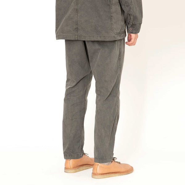 ARTISAN EASY PANTS COTTON TWILL CHARCOAL DYED (P3401) | hobo