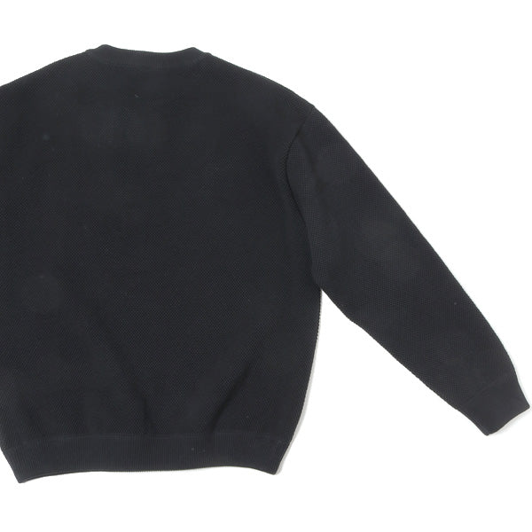 Moss stitch L/S sweat(BLACK) (2103-001(BLACK)) | crepuscule