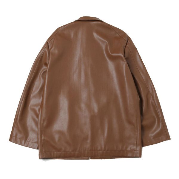 Synthetic Leather Half Coat