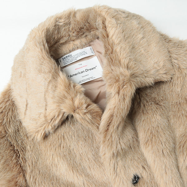 メンズDAIRIKU vinyl patch fur coat