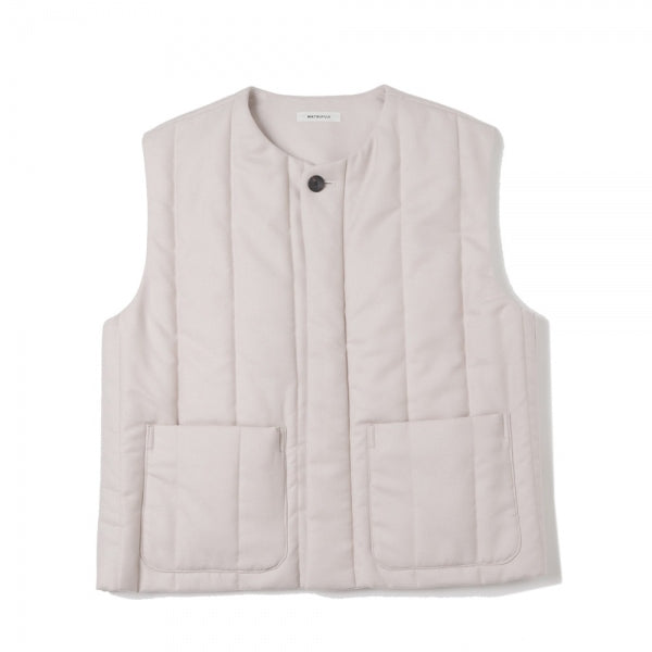 Wool Stripe Quilted Vest (M223-0103) | MATSUFUJI / ジャケット (MEN