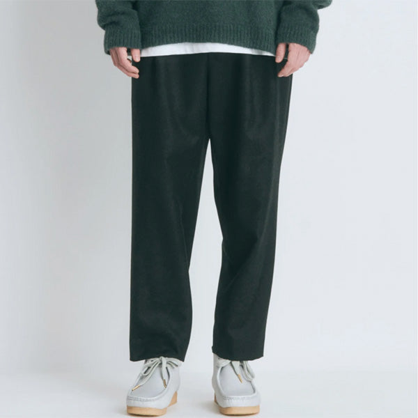 WOOL SAXONY | TAPERED EASY PANTS (PRAGIW0900) | ATON / パンツ (MEN