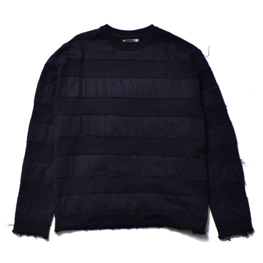 Bold Denim Border Crew neck Pullover