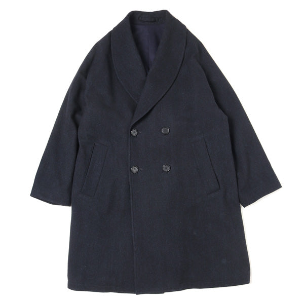 FALKLAND WOOL TWEED SHAWL COLLAR COAT (M20C-05CO02C) | marka 