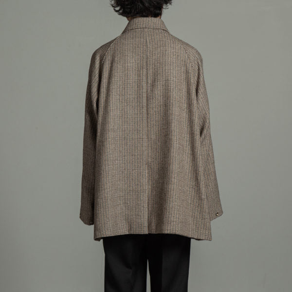 Natural Color Alpaca Tweed Travel Coat (T20C-02CO02C) | Text