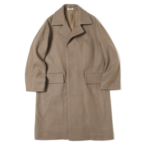 WOOL SILK MELTON SOUTIEN COLLAR COAT (A9AC01SN) | AURALEE