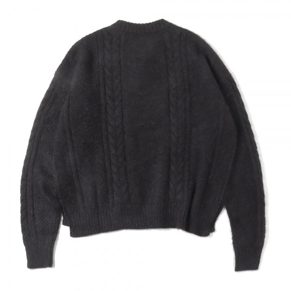 FISHERMAN CREW NECK JUMPER NATURAL COLOR ALPACA (A22C-16SW01C 