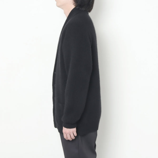 HERILL ヘリル 22AW Rib Stitch Shawl Cardigan ショールカラー