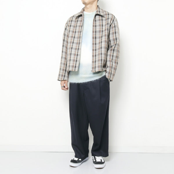 Double face store check zip blouson