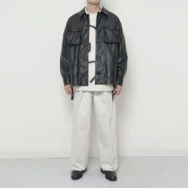 MIL SHT - Wet Synthetic Leather - (21A-031210) | saby / シャツ