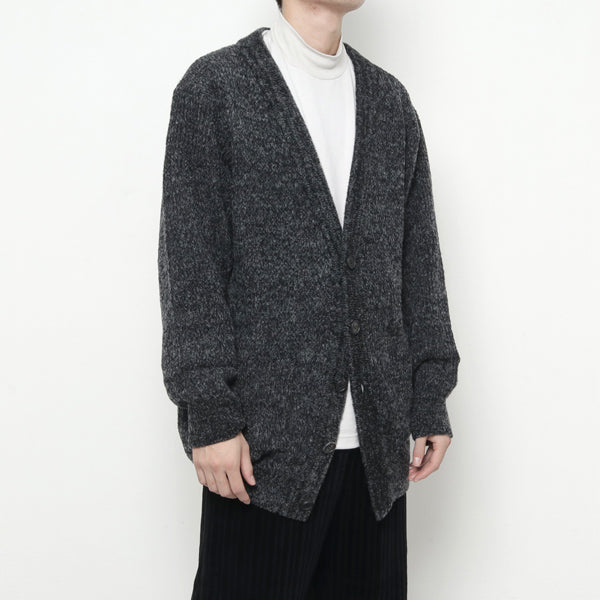 Melange Knit Long Cardigan