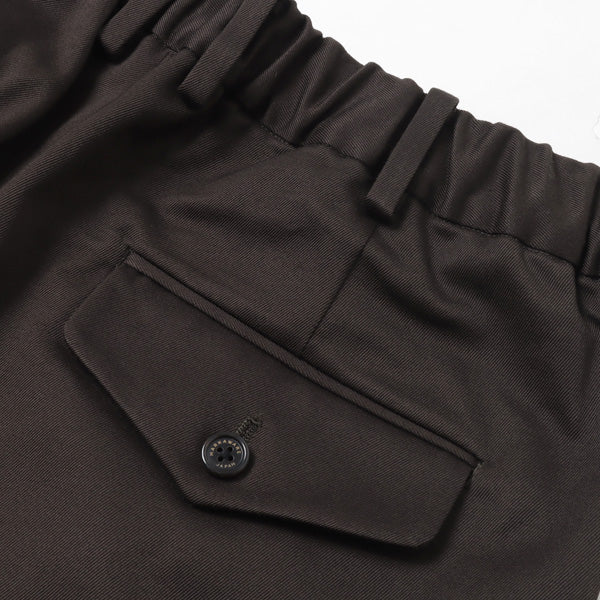 PLEATED WIDE TROUSERS ORGANIC COTTON TWILL (A22D-03PT01C