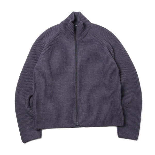 URU BABY ALPACA ZIP UP KNIT ウル ニット グレープ - トップス