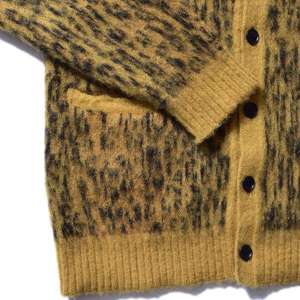 Kid Mohair Leopard Knit Long Cardigan (2210-6001) | MINEDENIM