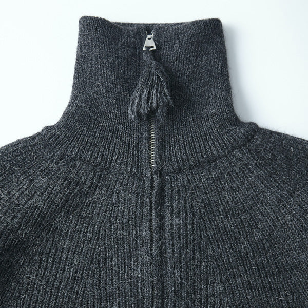 OLD JOE ALPAKA TURTLE NECK ZIP SWEATER-