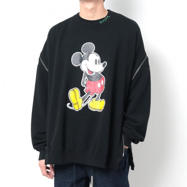 FACETASM MICKEY SWEAT WITH OPEN-BACK-