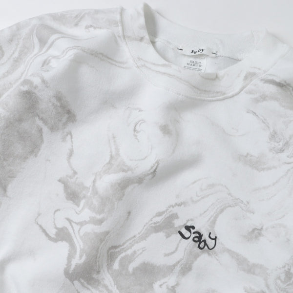 WABI SABI CREW NECK SWEAT -Marble Dye - (A-31819) | saby