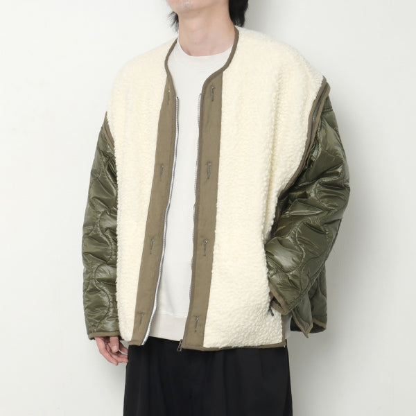 FACETASM ファセッタズム 19AW ZIPPER SHERPA QUILTED LINER JACKET ...